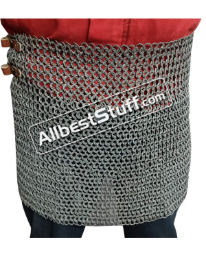 Aluminum Flat Riveted with Alternating Solid Ring Maille Skirt